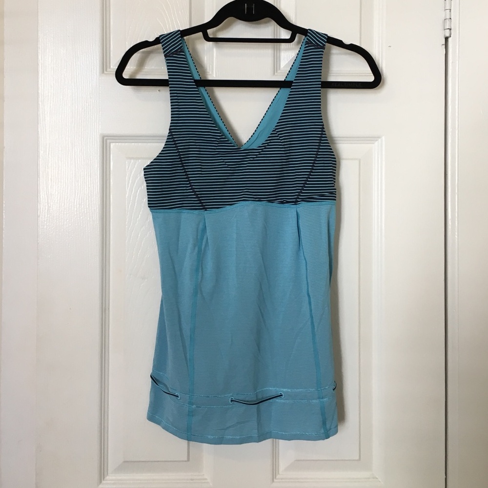 Lululemon workout top, light blue, size 6